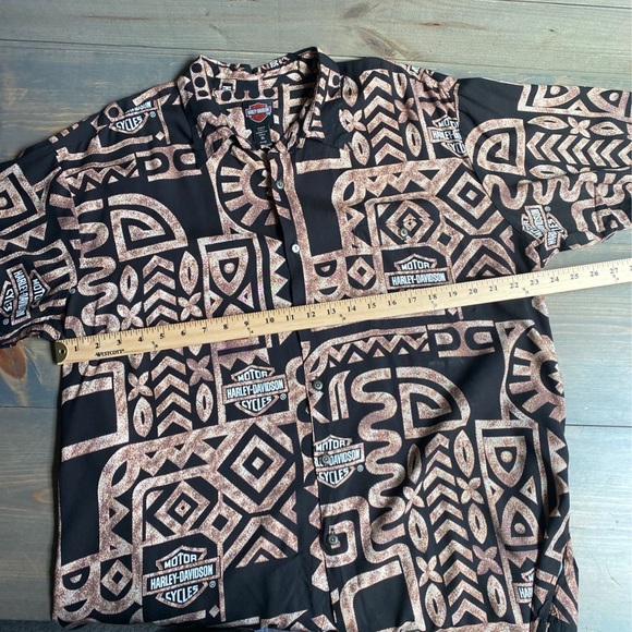 Harley-Davidson Motorcycles Hawaiian Shirt Tribal - Picture 7 of 10
